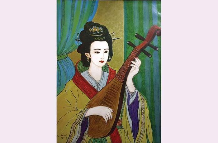 Chân dung Thúy Kiều qua nét vẽ của họa sĩ Trương Thảo.