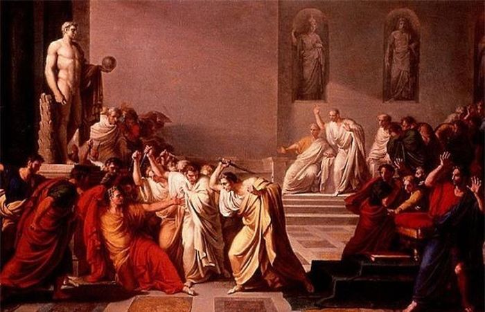 Lời trăn trối cuối cùng của Julius Caesar. Nhiều người tin rằng, khi Caesar bị sát thủ ám sát, ông đã nói những lời cuối cùng đó là: "Et tu, Brute?" (có nghĩa: Brutus phải không?). Nhiều học giả tranh luận về lời trăn trối cuối cùng của ông. Có người suy luận đó có thể là tên của một người con hay cháu của Caesar.