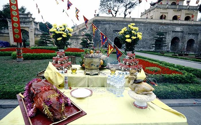 Mâm lễ tiễn Táo quân.