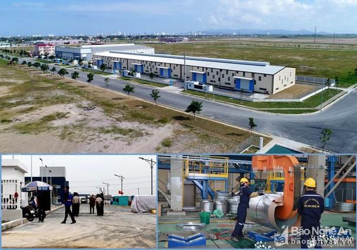 Nhiều nhà máy ở các khu công nghiệp Nghệ An đang hoạt động hiệu quả. Ảnh tư liệu