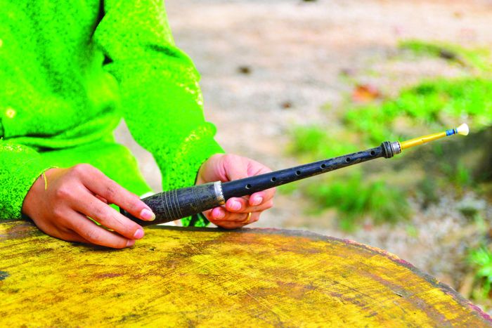 Cây kèn saranai - loại nhạc cụ đặc trưng trong văn hóa nghệ thuật Chăm. Ảnh: X.S