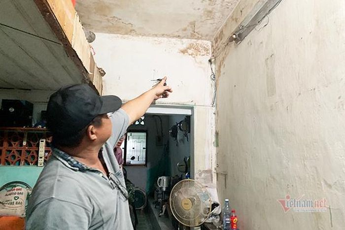 Căn hộ tại chung cư "chờ sập" 119B Tân Hòa Đông. 