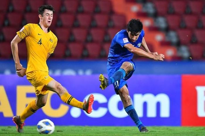U23 Uzbekistan đã phung phí nhiều cơ hội trước U23 Australia nên họ phải trả giá đắt bằng thất bại 0-1. Ảnh: AFC