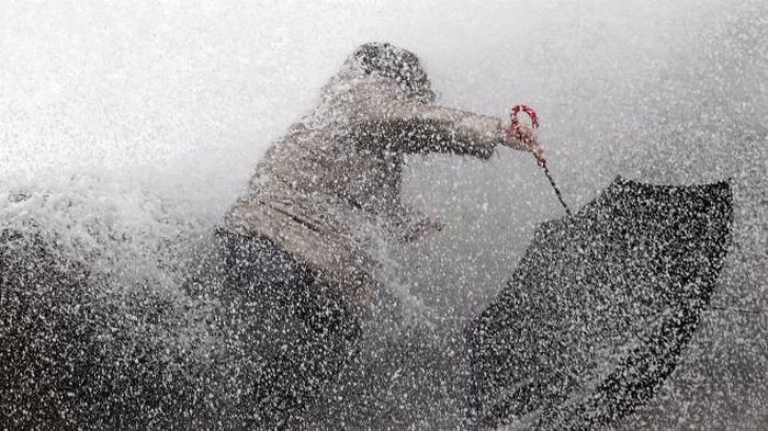 Thời tiết giông bão ở phía tây nam nước Pháp, ngày 22/12/2019. (Ảnh: AP)