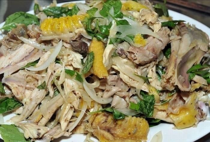 Món gà xé phay đã hoàn thành