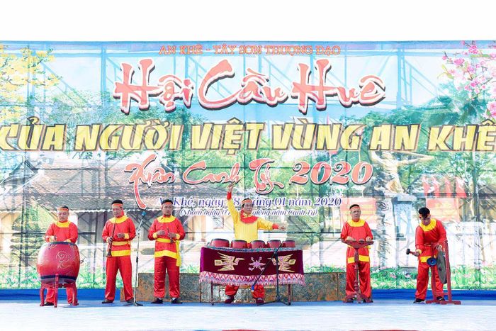 Tái hiện bài trống trận Tây Sơn tại đình An Lũy, phường Tây Sơn, thị xã An Khê
