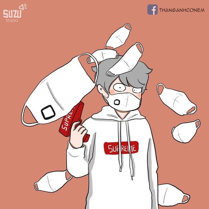 Cũng bởi cách ví von khẩu trang là "thước đo của sự giàu có", người tích trữ nhiều vật dụng này ở hiện tại được gọi vui là "rich kid", "đại gia". Ảnh: ThangAnhConEm.