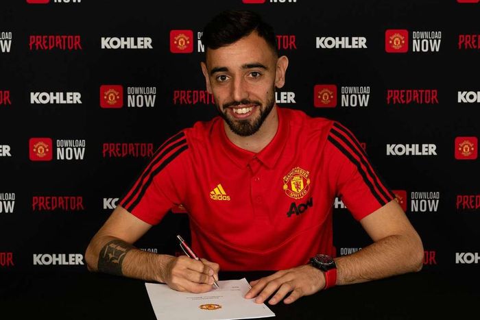  Bruno Fernandes ký hợp đồng với 'Quỷ đỏ'. Ảnh: Man Utd. 