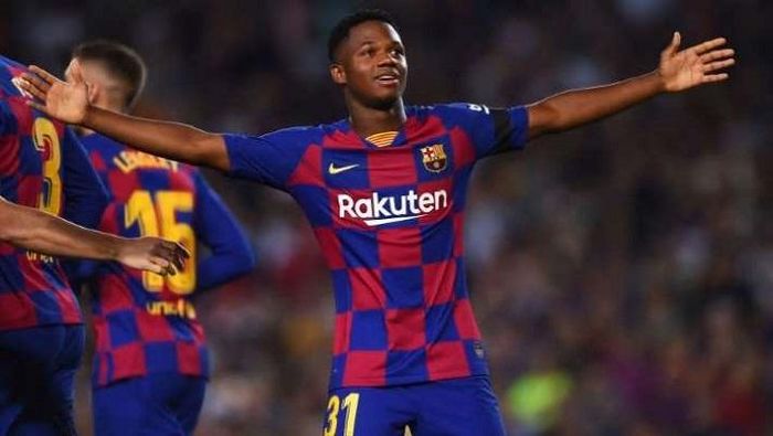 Tiền đạo trẻ Ansu Fati của Barca