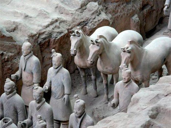  Những chiến binh đất nung bao gồm những lực lượng chiến đấu trên chiến trường bao gồm kỵ binh, bộ binh và cả chiến xa.
