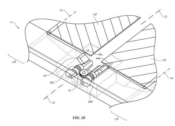  Một thiết kế bản lề khác mà Apple đã đăng ký. Ảnh: Apple Insider. 