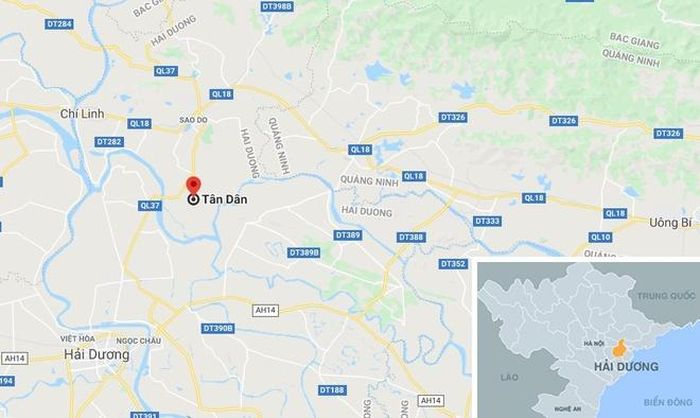  Phường Tân Dân, nơi xảy ra tai nạn. Ảnh: Google Maps. 