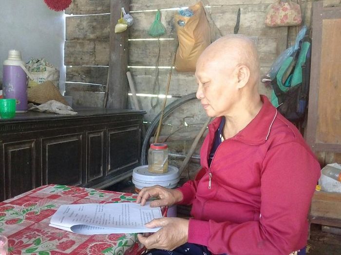 Cô Hiền phải bỏ ngang quá trình hóa trị vì không đủ tiền. Ảnh: Trúc Phương