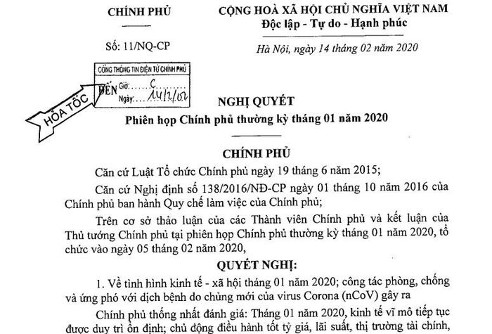 Nghị quyết của Chính phủ yêu cầu bộ, ngành, địa phương kịp thời phòng, chống dịch bệnh và giảm thiểu, bù đắp những thiệt hại do dịch bệnh gây ra