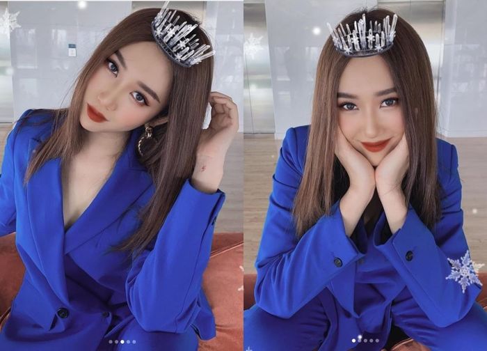 Thúy Ngân xuất hiện lạ lẫm cùng mái tóc dài và phong cách thời trang quyến rũ.