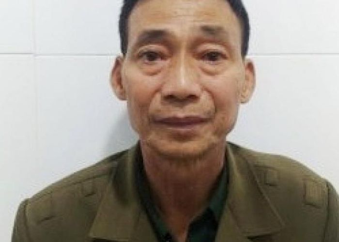 Lê Văn Trung tại cơ quan điều tra. Ảnh: Công an cung cấp.