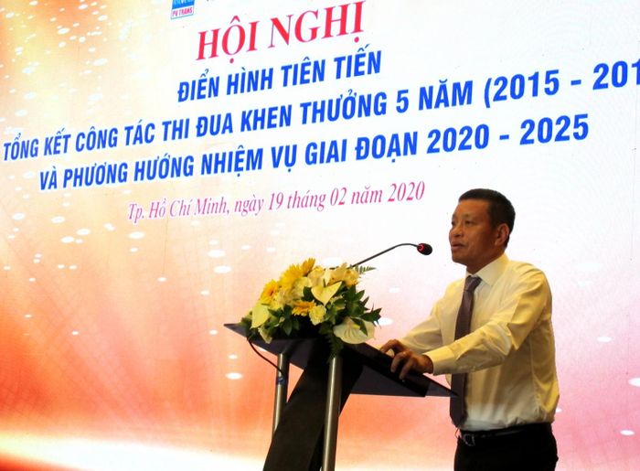 Ông Đoàn Văn Nhuộm - Chủ tịch HĐQT PVTrans phát biểu khai mạc Hội nghị