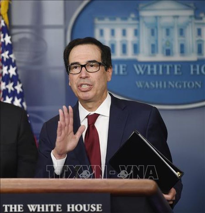 Bộ trưởng Tài chính Mỹ Steven Mnuchin. Ảnh: THX/TTXVN