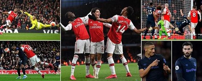 Arsenal hạ Everton sau màn rượt đuổi tỷ số. (Nguồn: Daily Mail)
