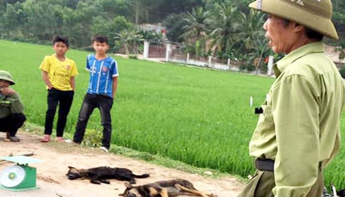 Hiện trường nơi 2 "cẩu tặc" bị đánh.