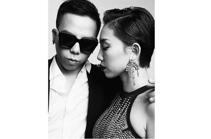 Ca sỹ Tóc Tiên và nhà sản xuất âm nhạc Hoàng Touliver. 