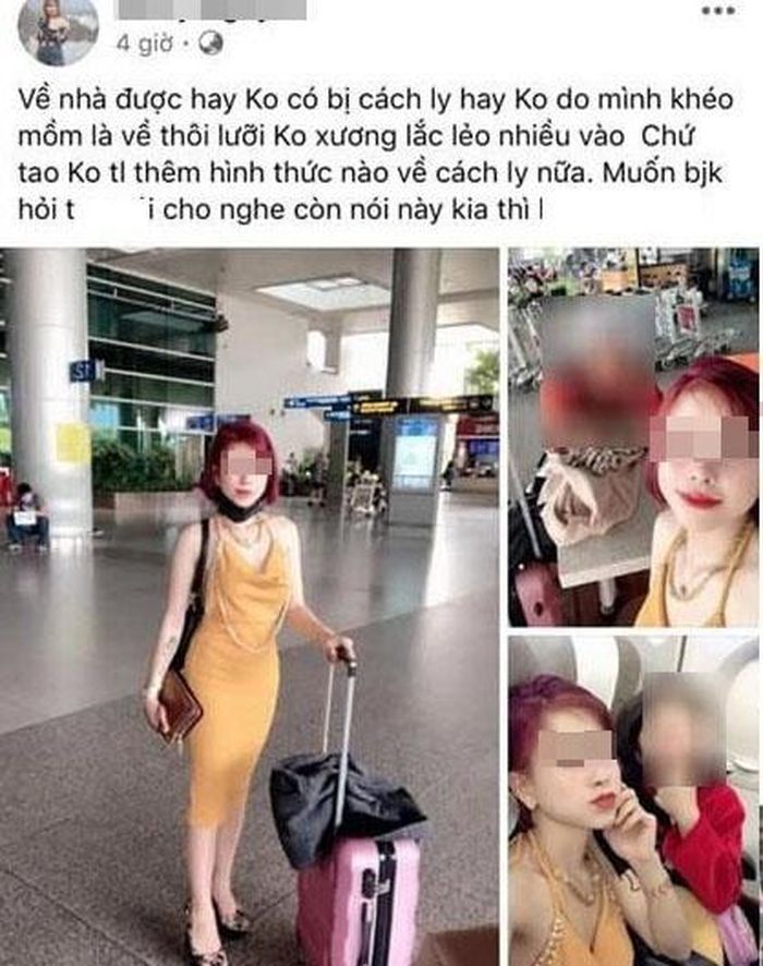 N.T.T. chia sẻ cách trốn cách ly khi trờ về từ Hàn Quốc. Ảnh chụp màn hình.