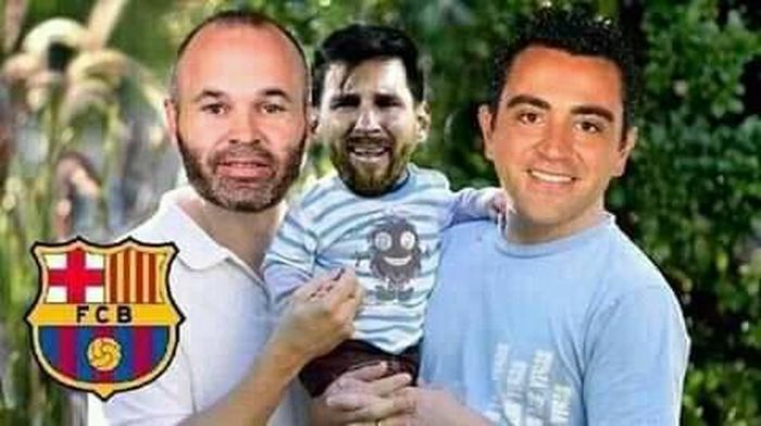 Messi bị chế giễu chỉ là "cậu bé con" nếu không có sự hỗ trợ từ Iniesta và Xavi. Thực tế kể từ khi hai đồng đội này rời Barca, Messi cũng chưa tìm được đối tác ăn ý nào.