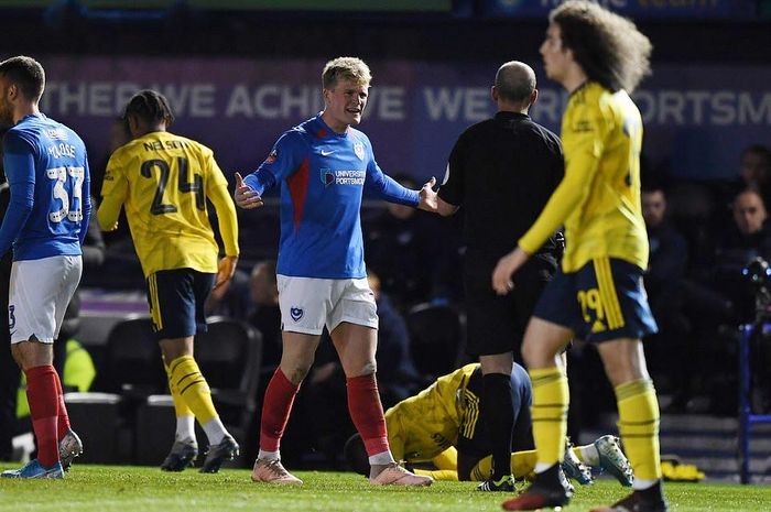  Portsmouth không thể làm nên chuyện trước Arsenal. Ảnh: Dailymail.