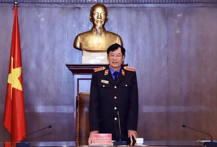  Đồng chí Trần Công Phàn, Phó Viện trưởng VKSND tối cao phát biểu tại lễ ký.
