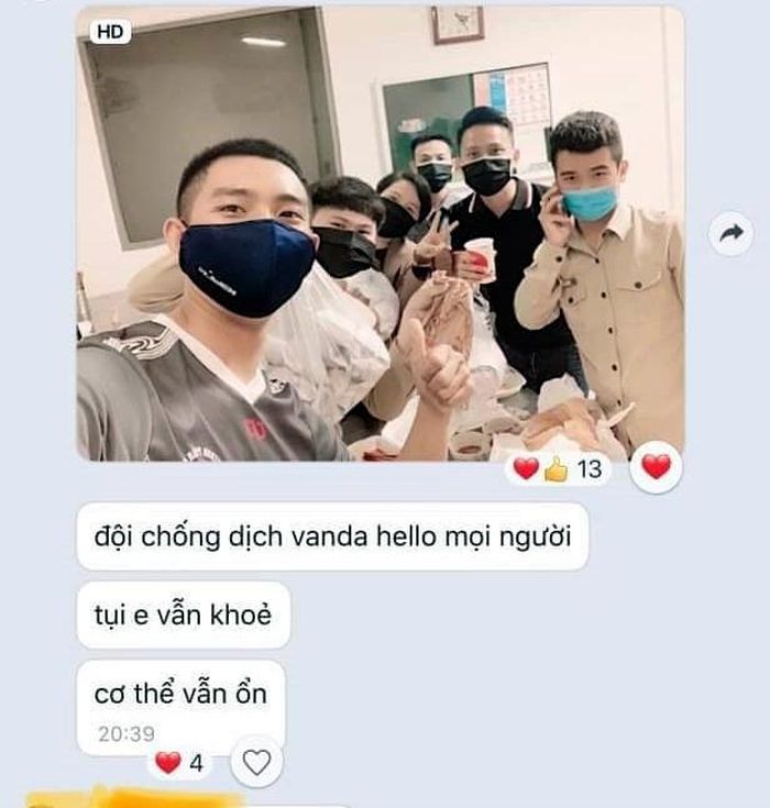 Cán bộ, nhân viên cách ly trong khách sạn mang thông điệp tích cực đến người thân và cộng đồng trên mạng xã hội.