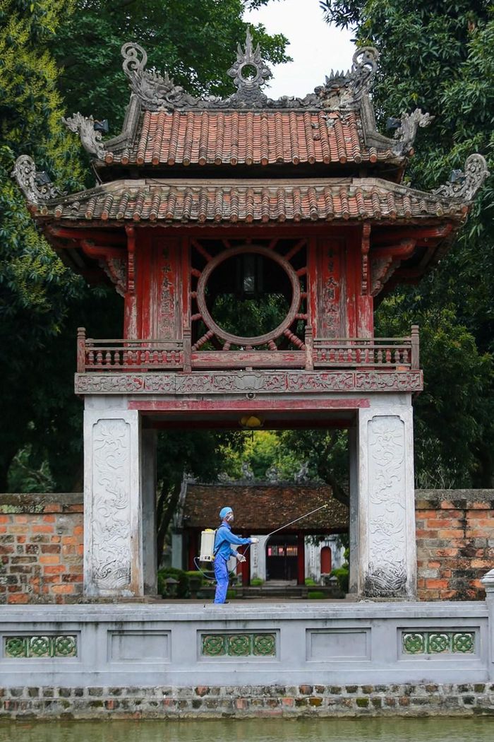 Khu di tích sẽ phun khử trùng 2 lần/ tuần để đảm bảo an toàn trước khi đón du khách tham quan trở lại. (Ảnh: Minh Sơn/Vietnam+)