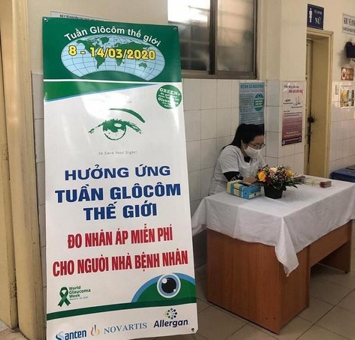 Bệnh viện Mắt TW tổ chức hưởng ứng Tuần lễ Glôcôm với các hoạt động khám, tư vấn, khám, đo nhãn áp miễn phí cho các người dân nghi ngờ bị Glôcôm vào các ngày tại C 502 và E.504, BV Mắt TW- 85 Bà Triệu, Hà Nội.