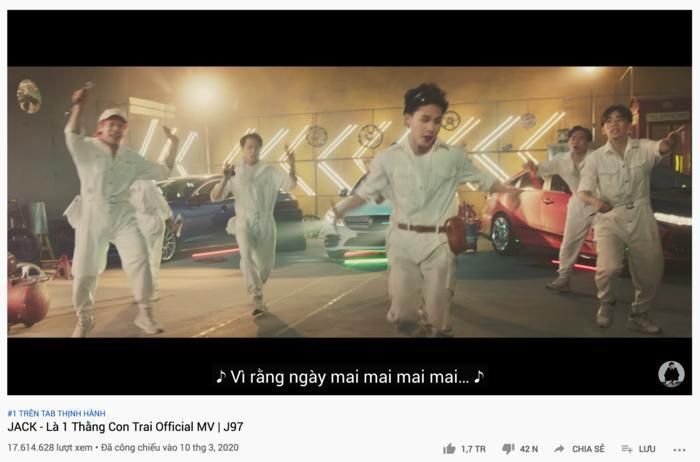 Số liệu MV Là 1 thằng con trai sau 2 ngày ra mắt.