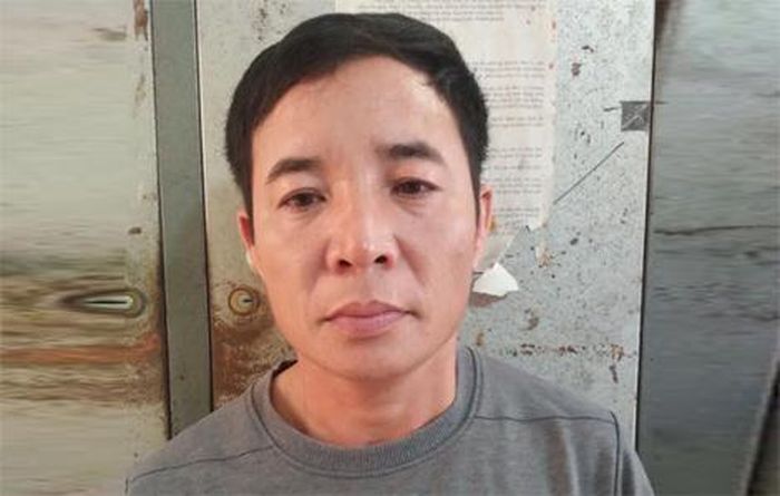 Đối tượng Đức tại cơ quan Công an.