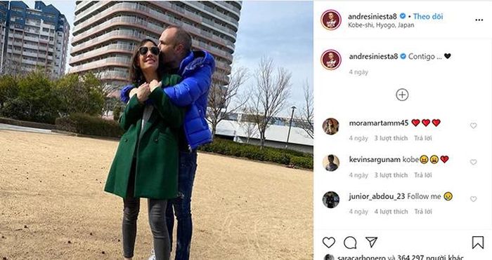 Andres Iniesta đang ở Nhật Bản, nơi anh thi đấu cho CLB Vissel Kobe. Trên trang cá nhân, Iniesta kêu gọi mọi người cẩn trọng phòng chống dịch. Tại Tây Ban Nha, quê nhà của Iniesta, virus corona đang lây lan với số lượng ca nhiễm tăng vọt từng ngày. 