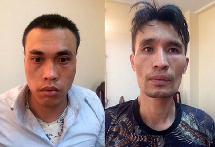 Siêu trộm Hán Anh Tuấn (trái) và đồng bọn. 