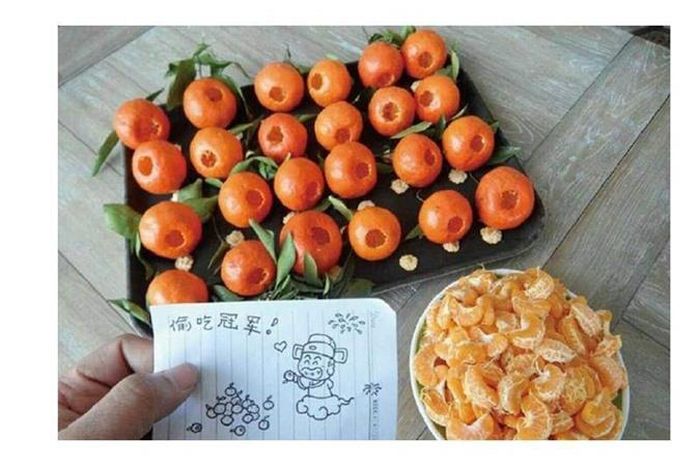 Ra mắt nhà chồng mà bóc quýt thế này thì điểm 10 cho chất lượng rồi.