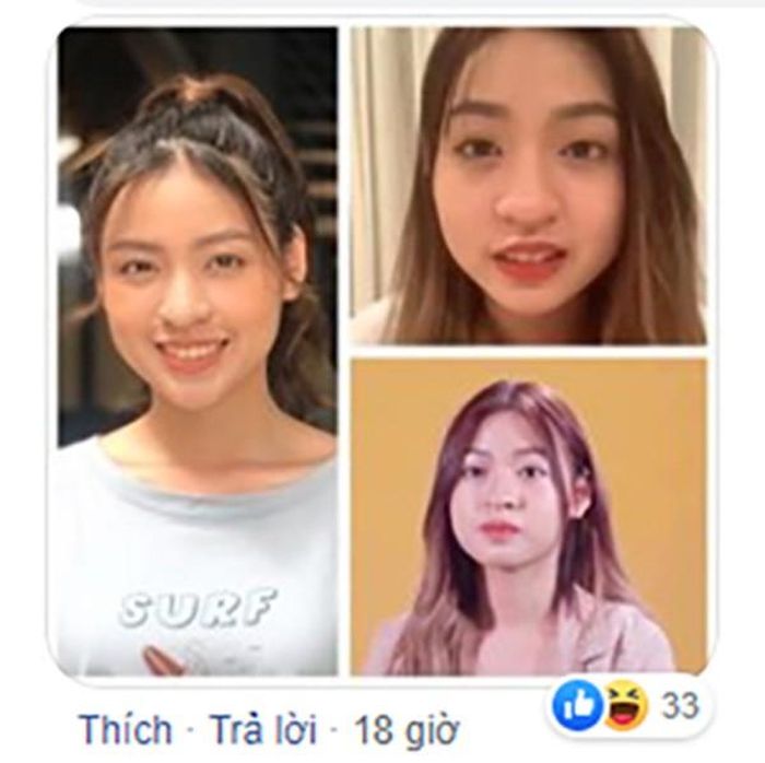 Bức hình được Thanh Tâm đăng tải được dân mạng cho rằng ít nhiều cũng đã có sự can thiệp của các phần mềm chỉnh sửa ảnh. Không thể có chuyện, phần cằm lúc ngắn, lúc dài khác nhau được.