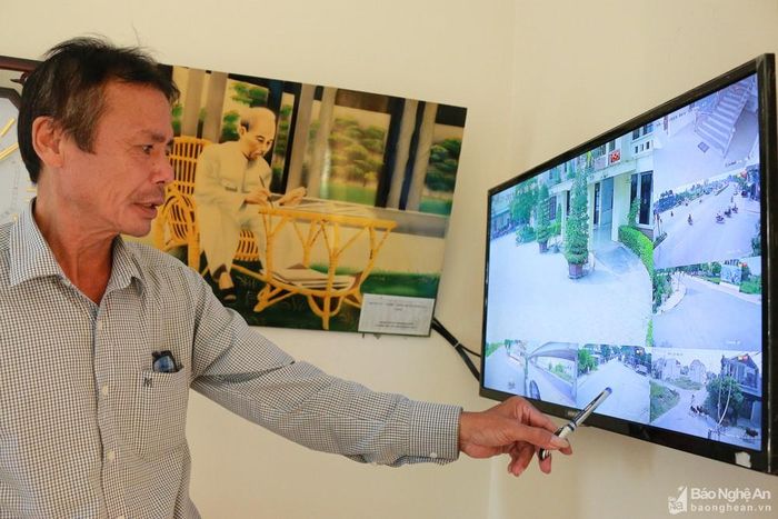 Hệ thống camera giám sát tại trụ sở UBND thị trấn Quán Hành (Nghi Lộc). Ảnh: Đ.C