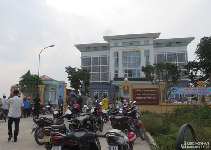 Trụ sở BHXH huyện Quỳnh Lưu nơi xảy ra vụ việc. Ảnh tư liệu Hồng Hải