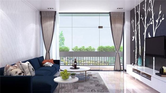  Rèm cửa hai lớp giúp điều chỉnh ánh sáng trong phòng. 