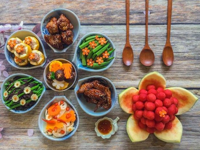  Cơm nhà chuẩn 5 sao luôn chị em nhé! (Ảnh: Thu Thủy)