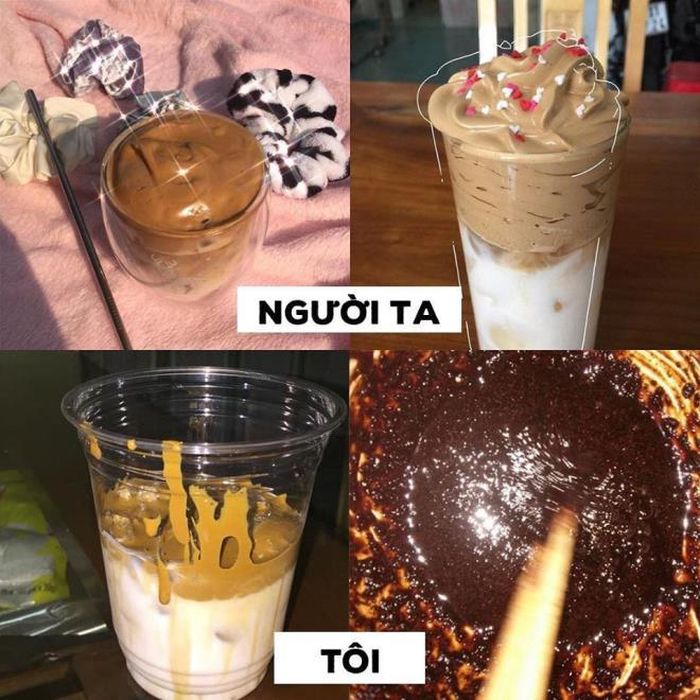 Theo trend Dalgona coffee mà không thành. (Ảnh: NKL)