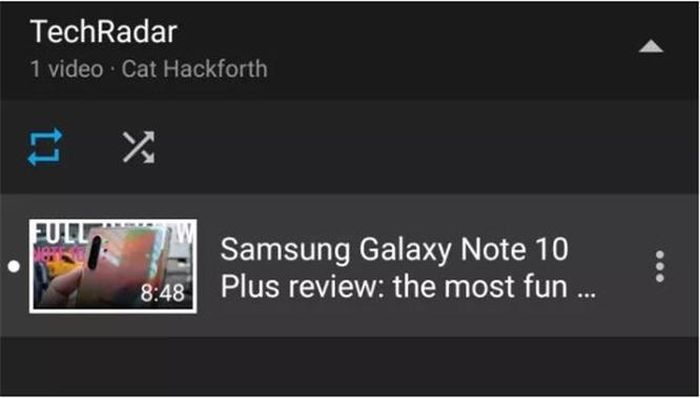 Nút lặp lại trong danh sách phát (Ảnh: Techradar)