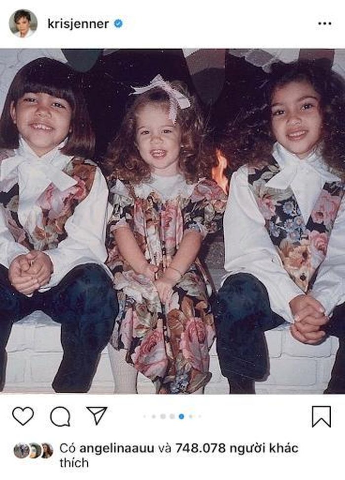 Một số kỷ niệm thời thơ ấu trong sáng của ba chị em Kardashian - Ảnh: Instagram