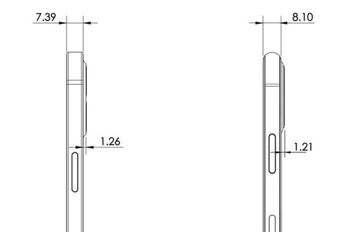 Với kích thước màn hình tăng 0,2 inch, cụm camera dù lớn hơn đôi chút cũng không dễ nhận ra. Ảnh: EverythingApplePro.