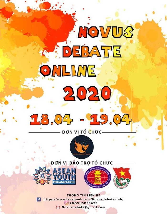 Giải tranh biện online được tổ chức bởi ĐH KHXH&amp;NV - Ảnh: NVCC