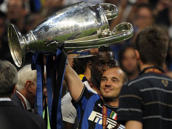 Sneijder sau khi rời Real lập tức giành được chức vô địch Champions League.