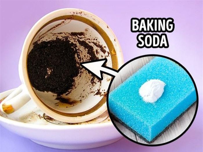  Vết bẩn do trà và cà phê sẽ biến mất sau khi được loại bỏ bằng baking soda. 