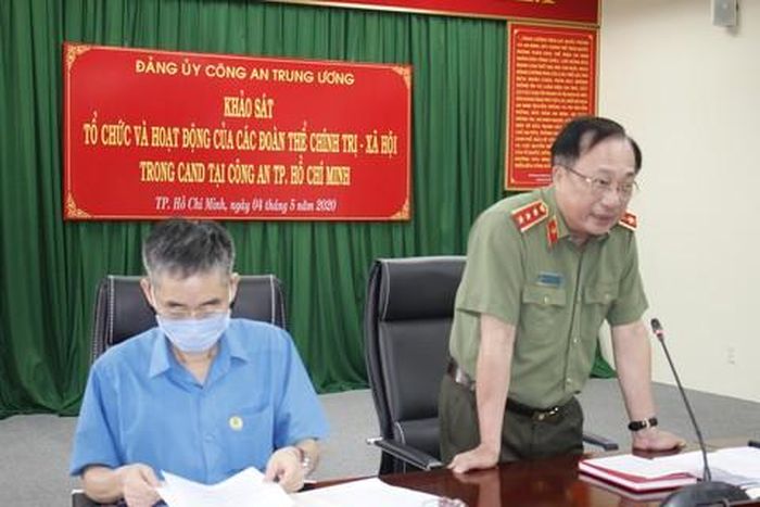 Thượng tướng Nguyễn Văn Thành phát biểu kết luận buổi làm việc.